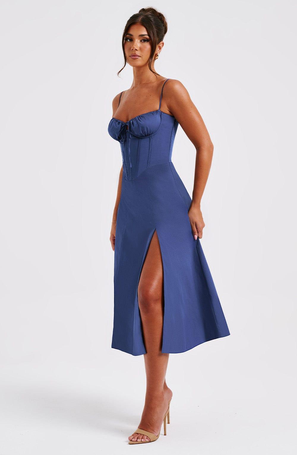 Deanna Midi Dress - Navy Product Image