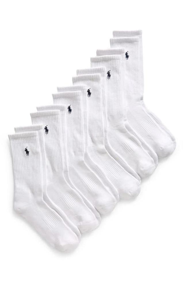 POLO RALPH LAUREN Assorted 6-pack Crew Socks In White Product Image