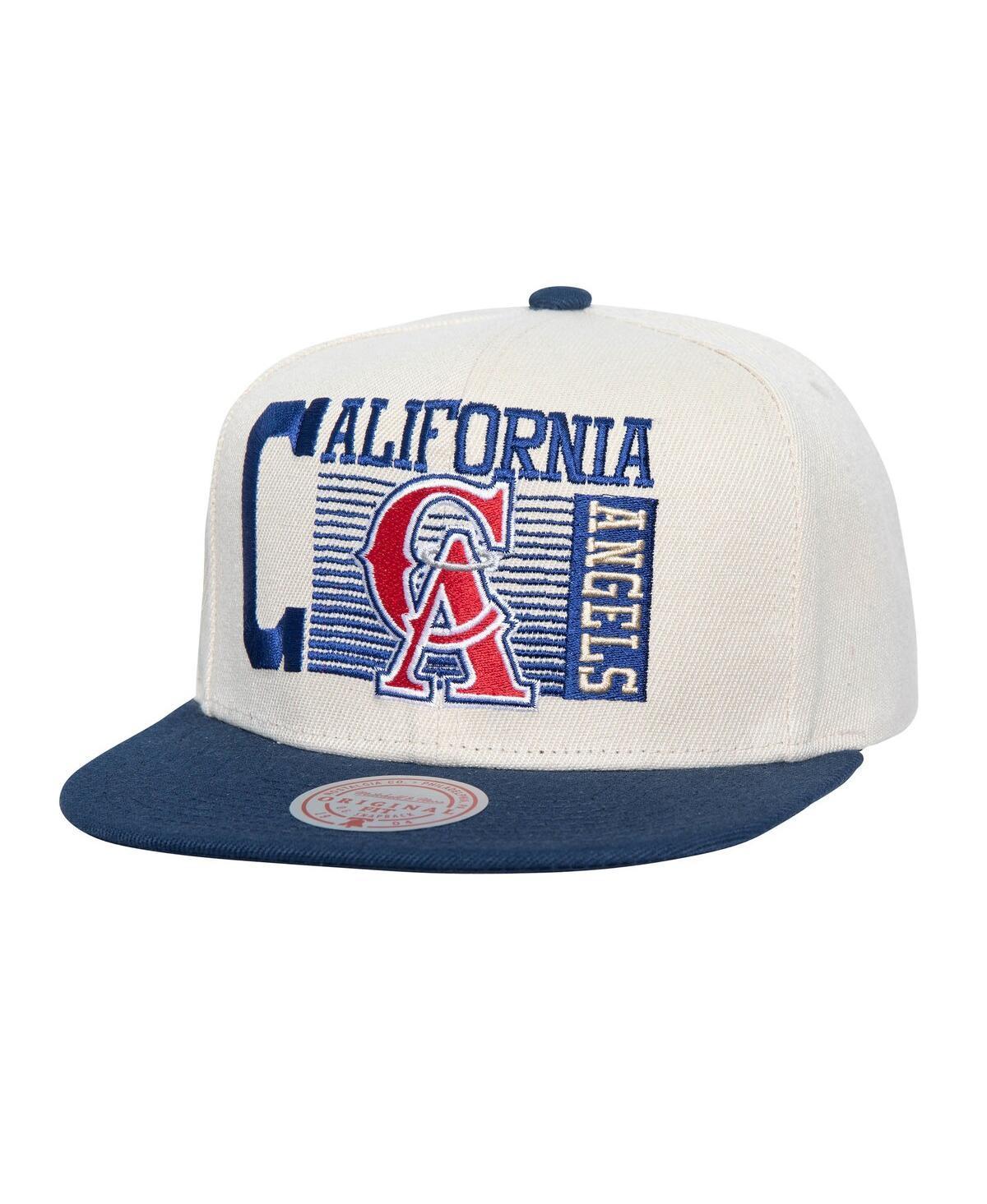 Mitchell & Ness Mens Cream California Angels Cooperstown Collection Speed Zone Snapback Hat Product Image