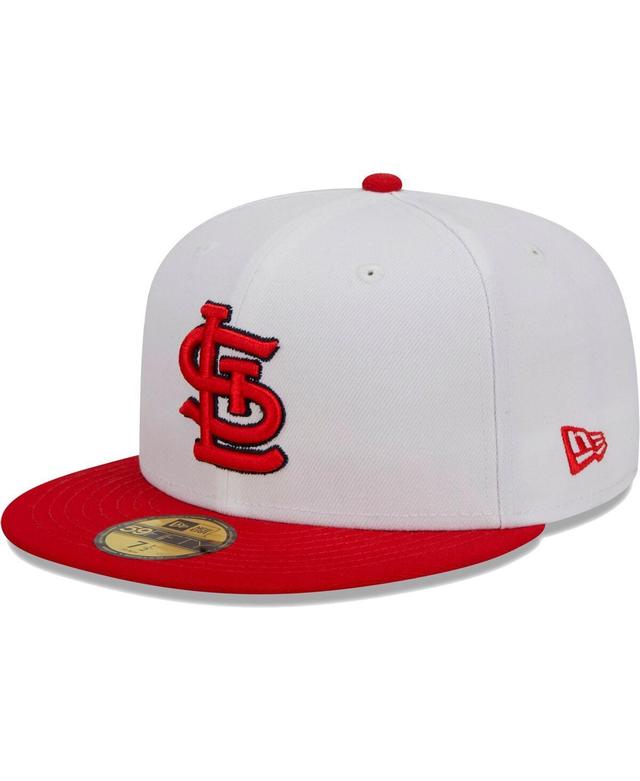 Mens New Era /Red St. Louis Cardinals Optic 59FIFTY Fitted Hat Product Image