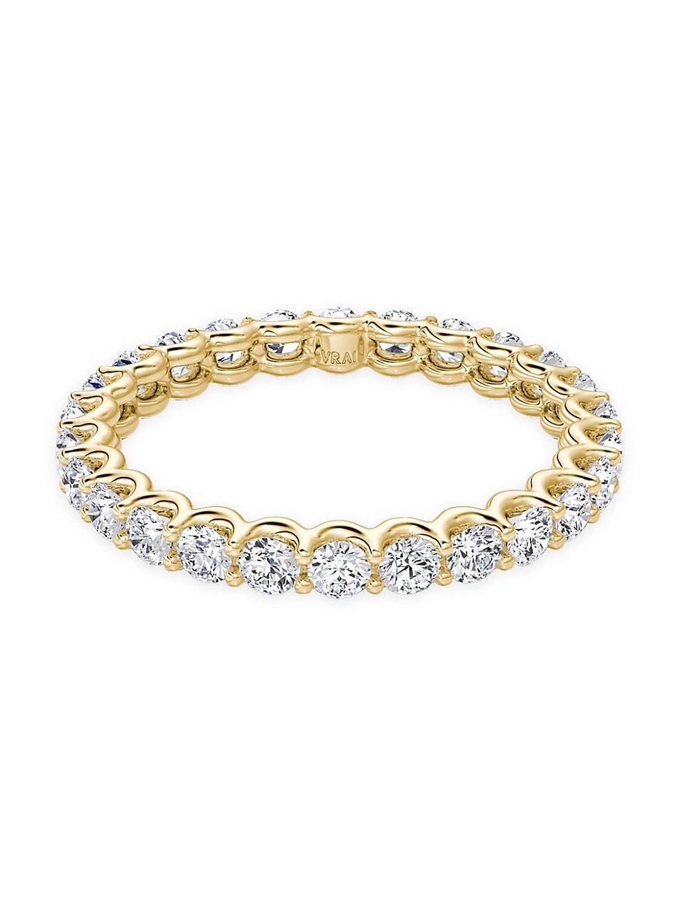 Womens Eternity Bands 14K Yellow Gold & 2.00 TCW Lab-Grown Diamond Brilliant Round Eternity Band Product Image