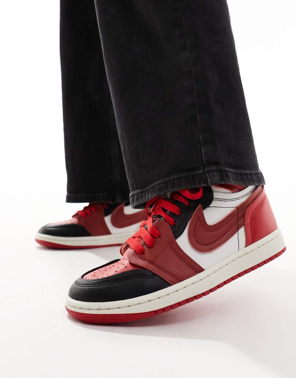 Nike Air Jordan 1 Method of Make sneakers in red and black  Product Image