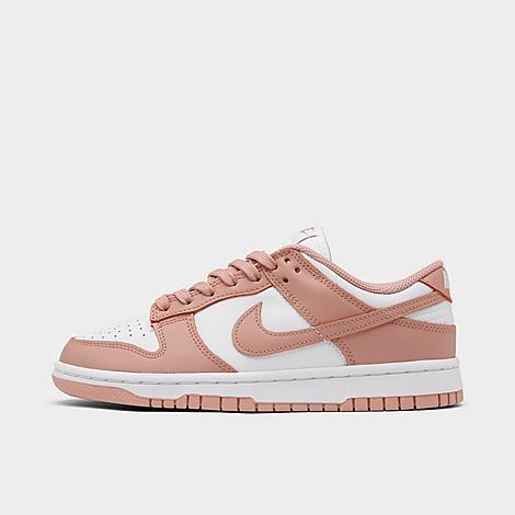 Nike Womens Nike Dunk Low - Womens Shoes White/Pink Product Image