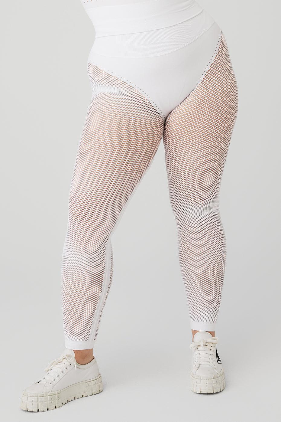 Seamless High-Waist 7/8 Limitless Open Air Legging - White Female Product Image