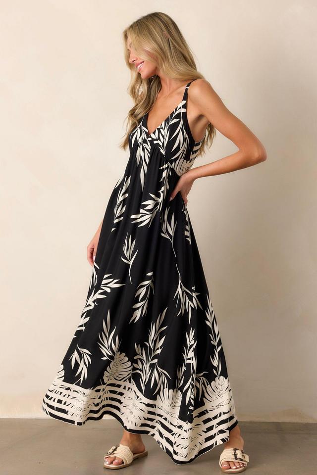 Bohemian Life Black Floral Maxi Dress Product Image