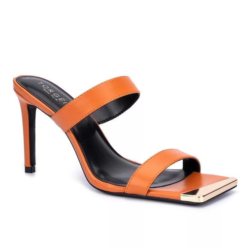 Torgeis Antilles Womens Heeled Sandals Orange Product Image
