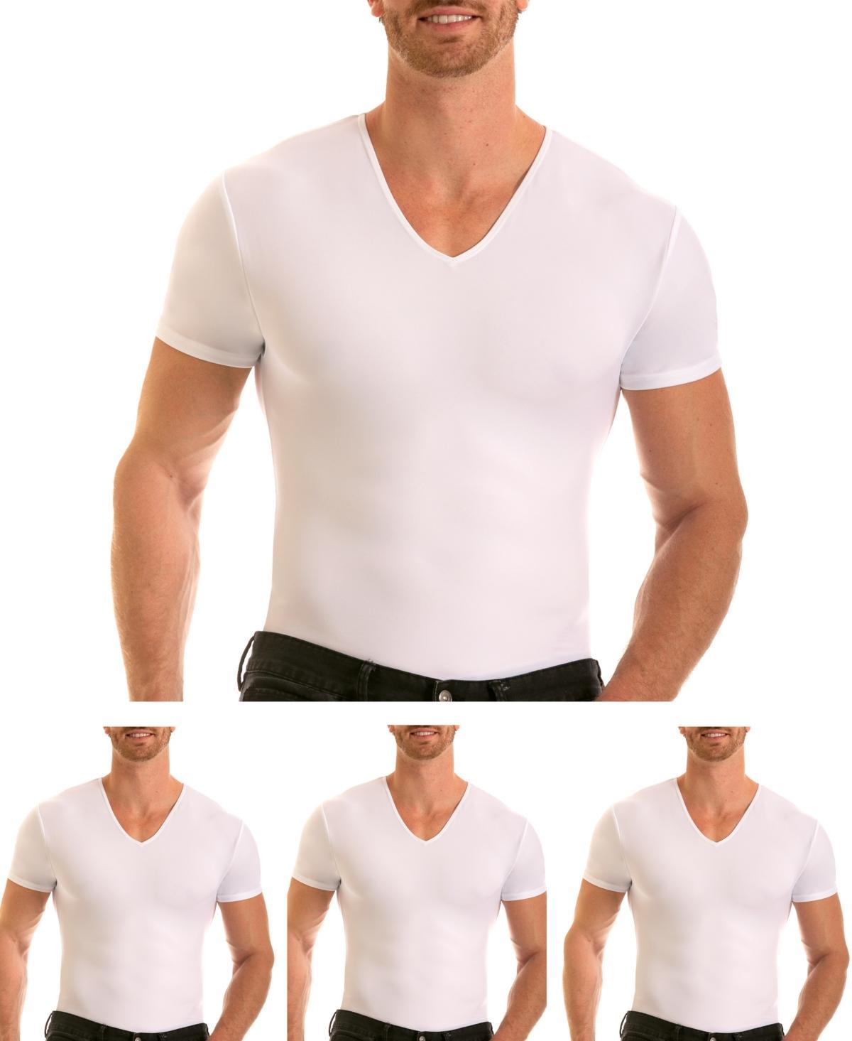 Insta Slim Mens 3 Pack Compression Short Sleeve V-Neck T-Shirts Product Image