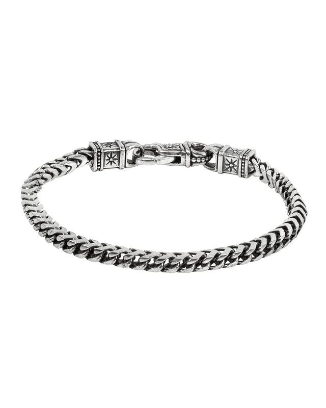 Mens Sterling Silver Chain Link Bracelet Product Image