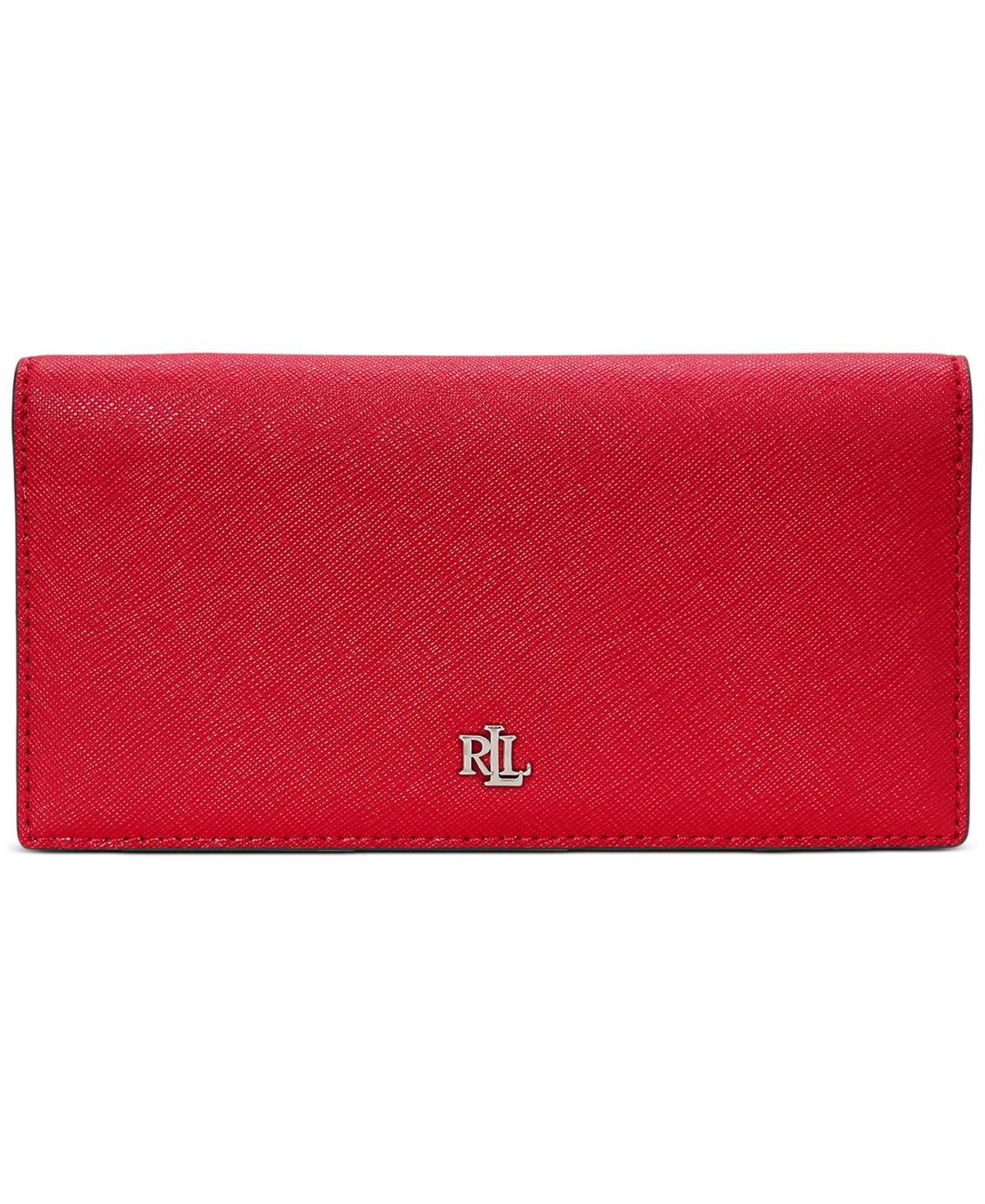 Lauren Ralph Lauren Crosshatch Leather Slim Snap Wallet Product Image