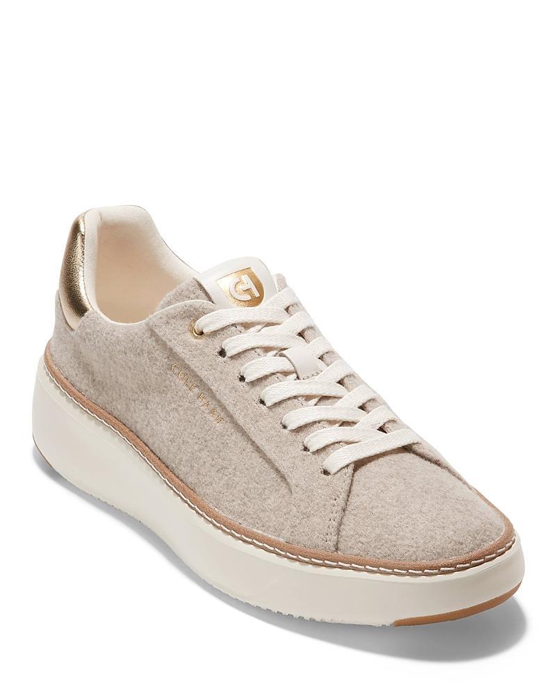 Cole Haan Womens Topspin Lace-Up Leather Platform Sneakers Product Image