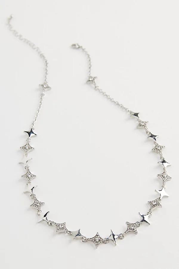 Matteo Iced Pointed Chain Necklace Mens at Urban Outfitters Product Image