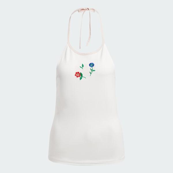 Fashion Graphics Floral Halter Neck Top Product Image