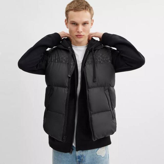 Down Puffer Vest In Recycled Polyester Product Image