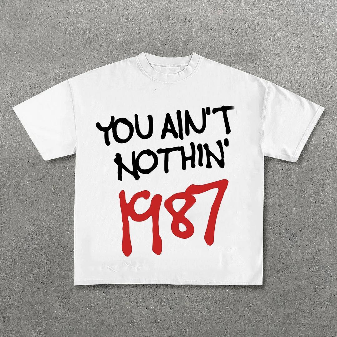 Sopula Vintage Miss Moonwalk The King Of Pop You Ain't Nothin 1987 Graphic Cotton T-Shirt Product Image