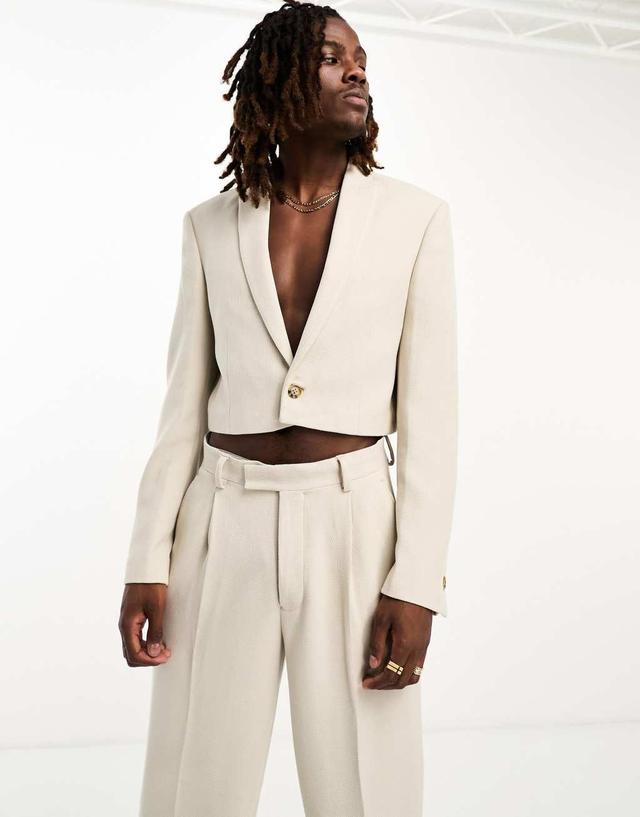 ASOS DESIGN slim super cropped suit jacket Product Image