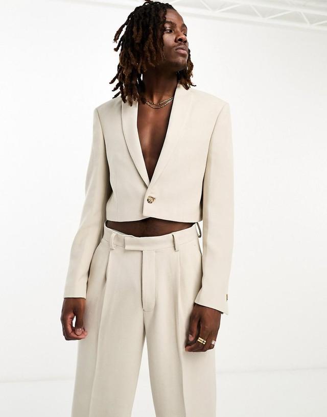 ASOS DESIGN slim super cropped suit jacket Product Image