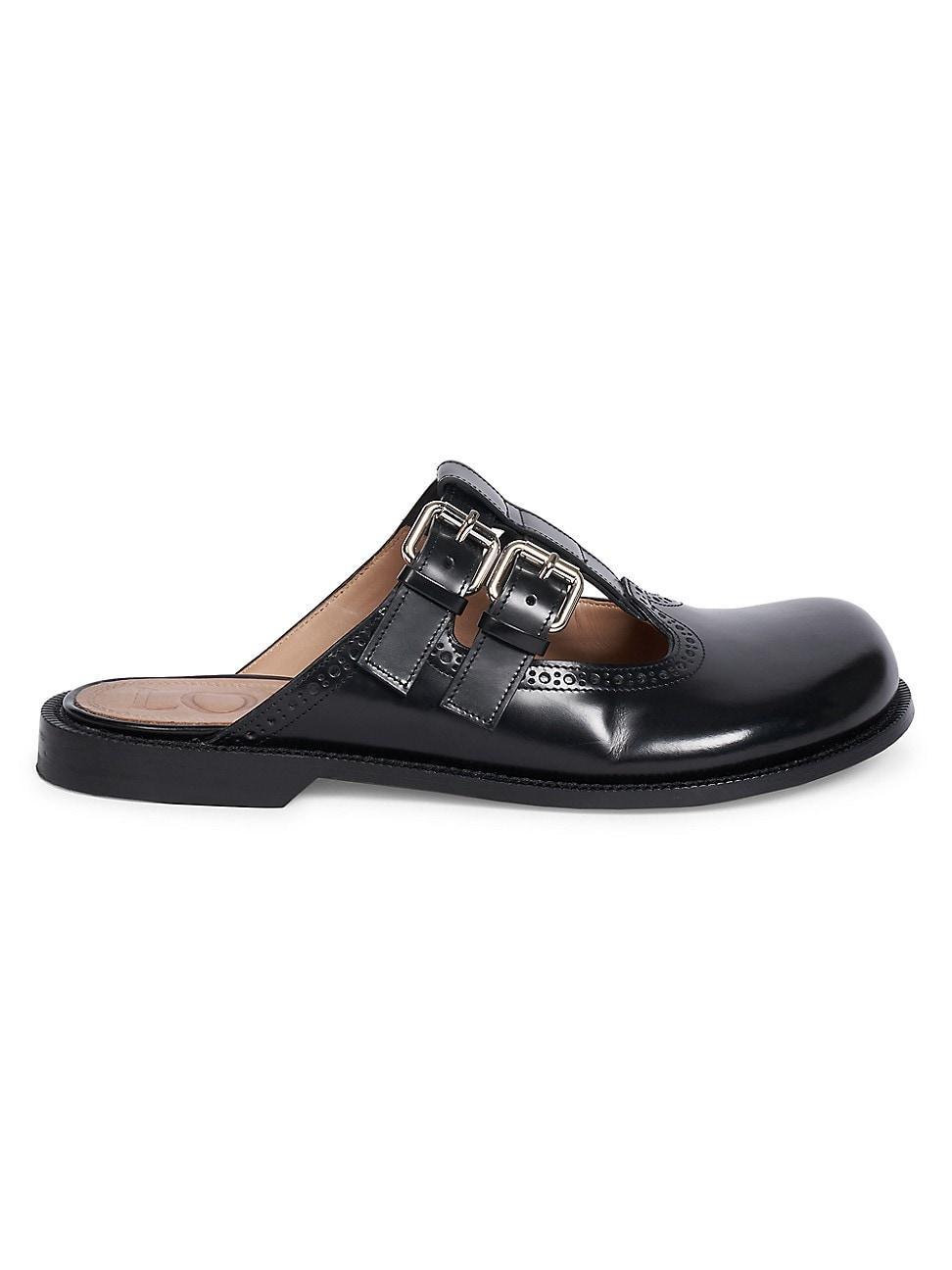 Womens Campo Leather Cut-Out Mules Product Image