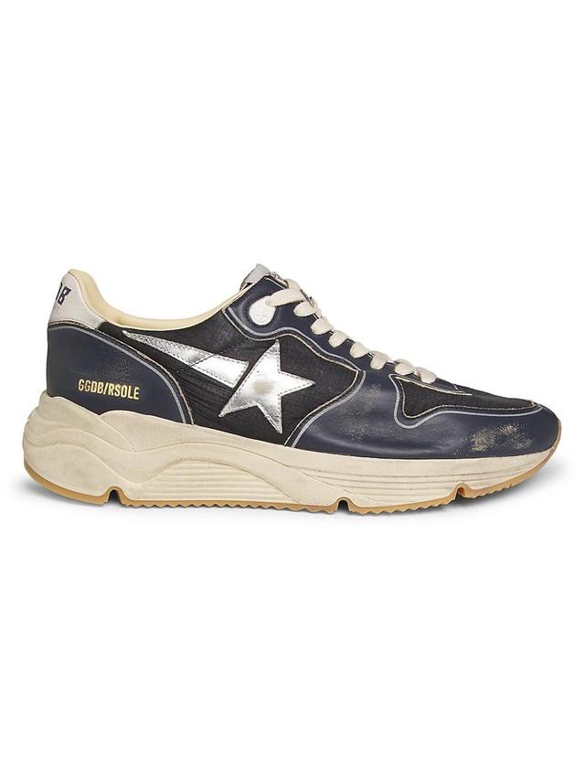 Mens Running Sole Leather-Trimmed Sneakers Product Image