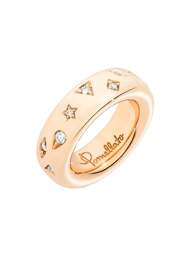 Womens Iconica 18K Rose Gold & Diamond Ring Product Image