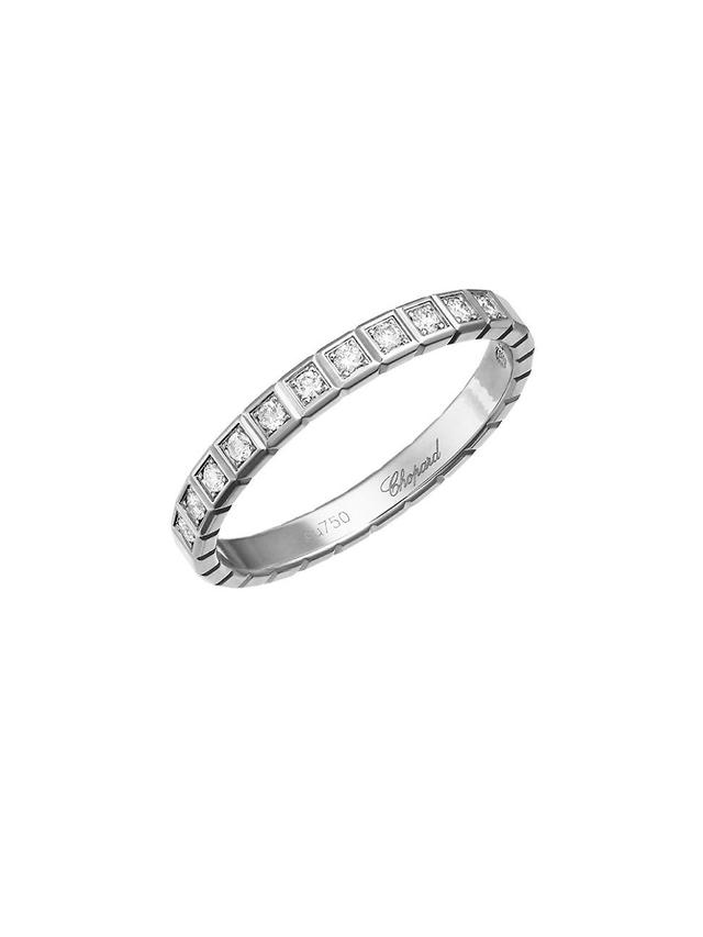 Womens Ice Cube Diamond & 18K White Gold Ring Product Image