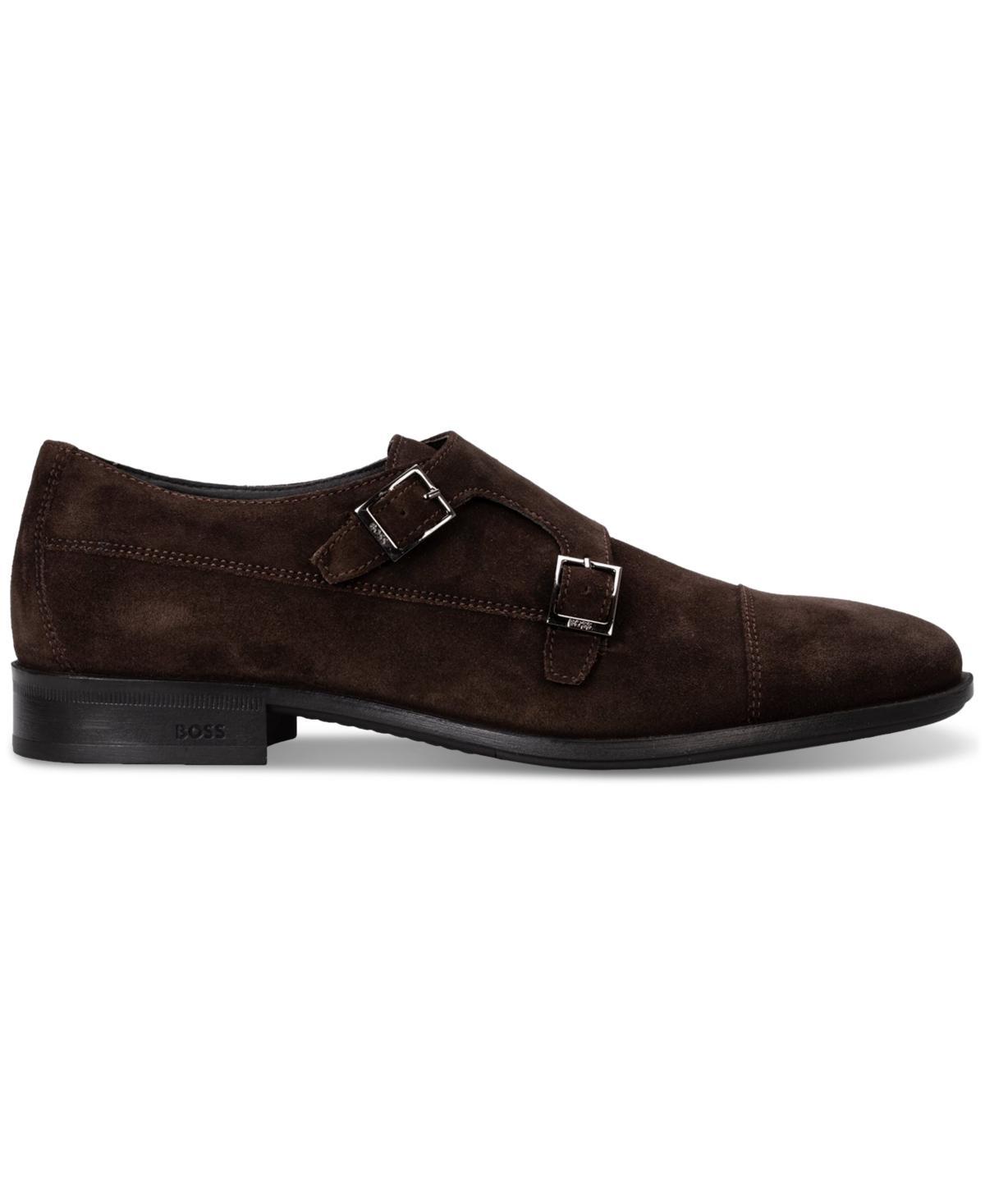 Boss by Hugo Boss Mens Colby Double Monk Strap Suede Dress Shoes Product Image