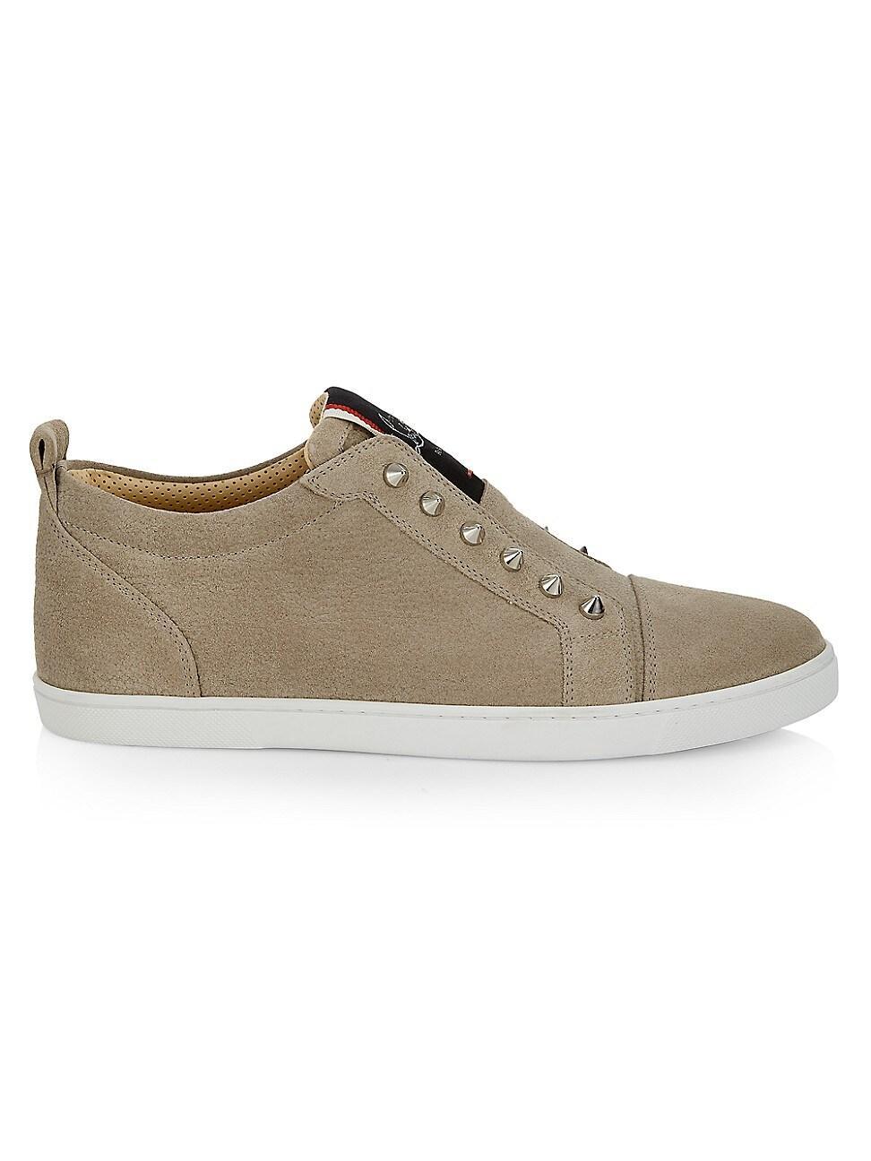 Mens F. A.V. Fique A Vontade Spike-Embellished Suede Low-Top Sneakers Product Image