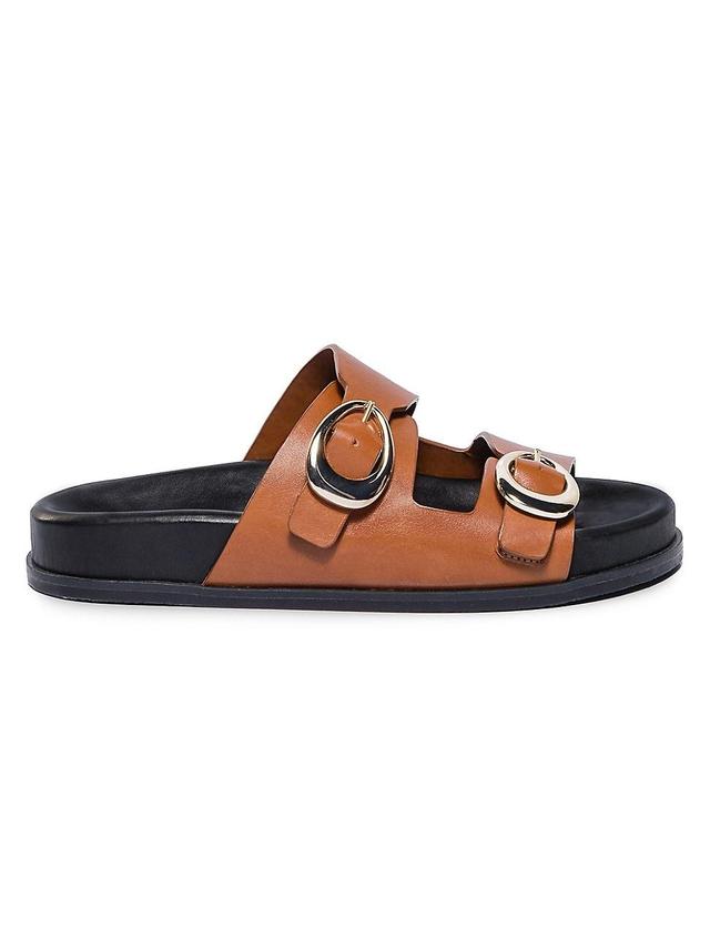 Womens Evie Leather Footbed Sandals Product Image