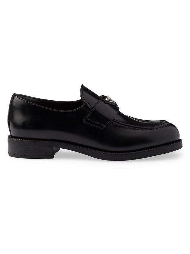 Womens Brushed Leather Loafers Product Image