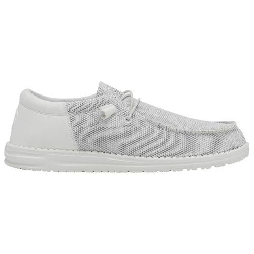 HEYDUDE Mens HEYDUDE Wally - Mens Shoes White/White Product Image