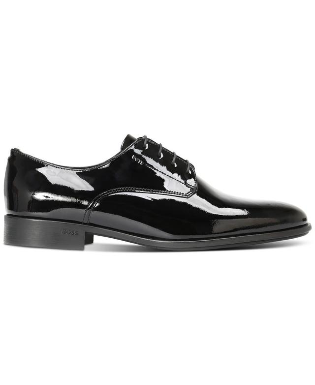 Boss by Hugo Boss Mens Patent Leather Colby Printed Derby Dress Shoe Product Image