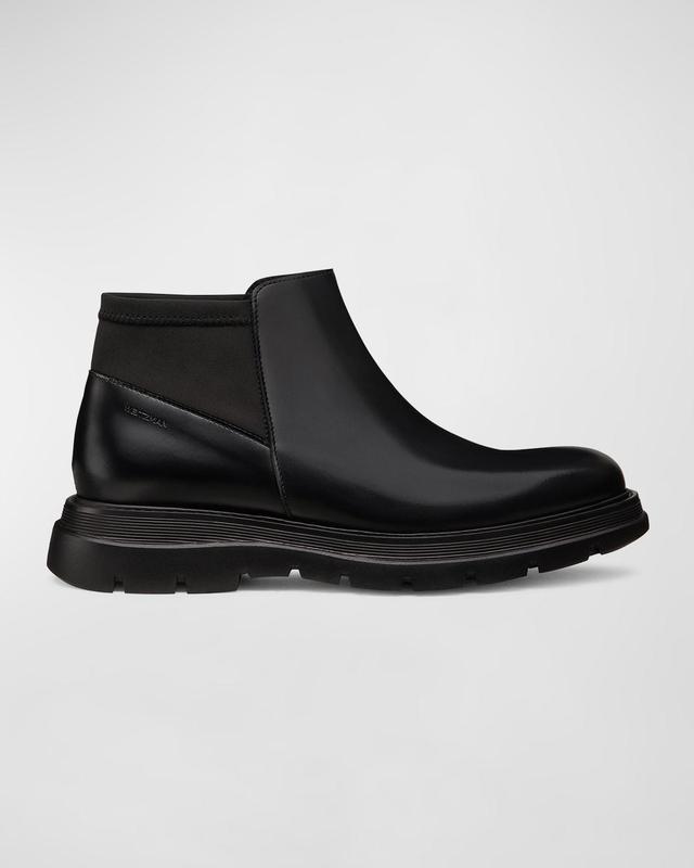 Mens Aiden Leather and Neoprene Chelsea Boots Product Image