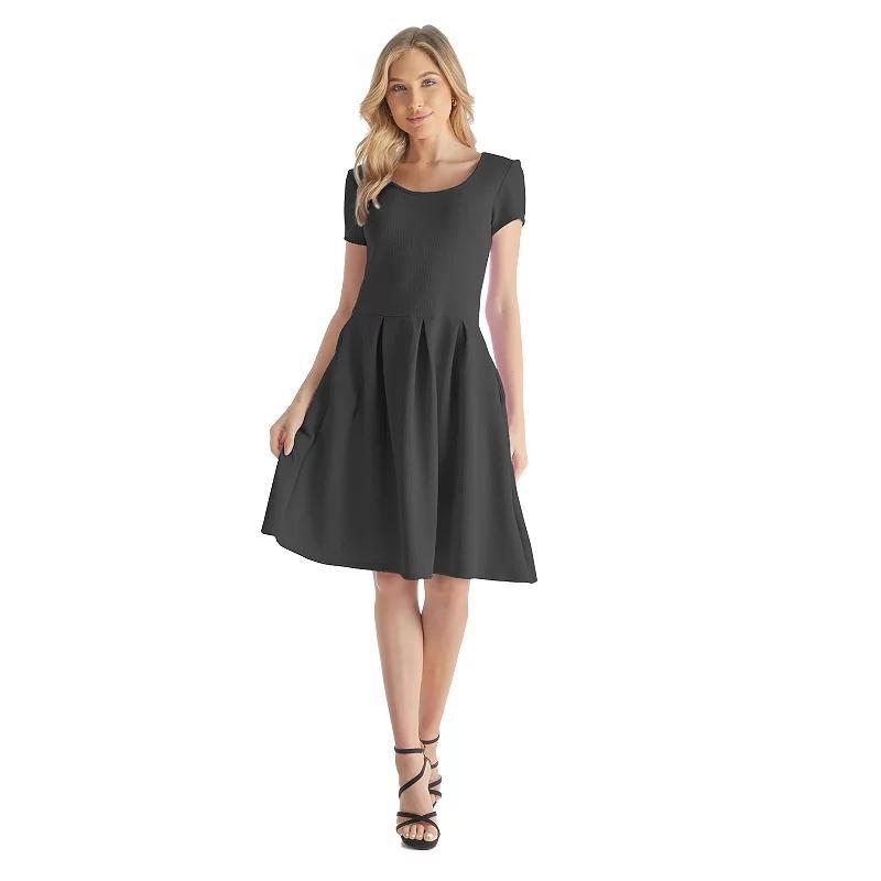 Womens 24Seven Comfort Apparel Pleated Pocket Midi Dress Product Image