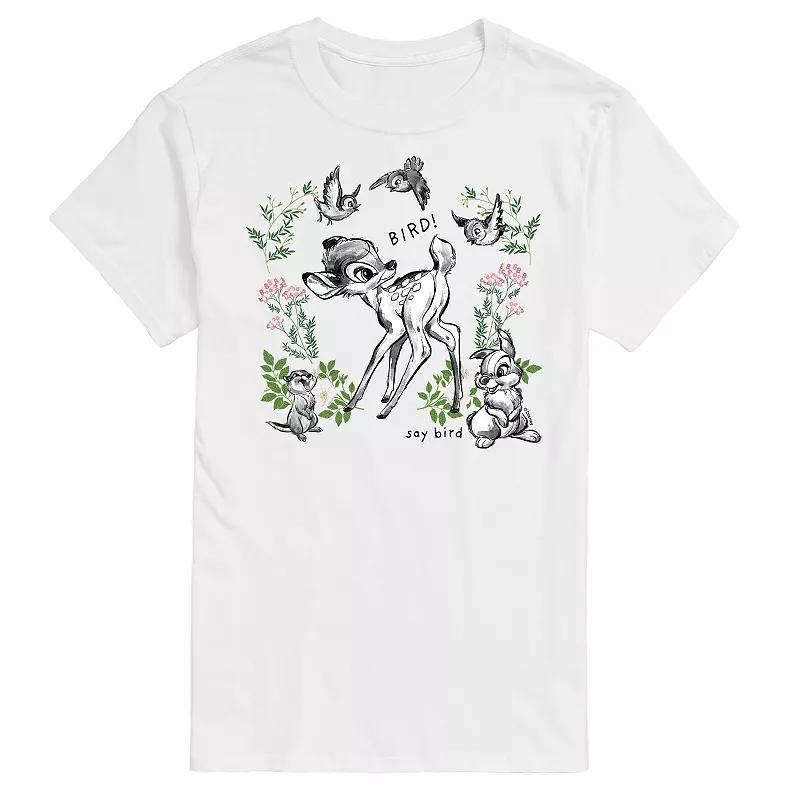 Disneys Bambi Big & Tall Say Bird Graphic Tee, Mens Product Image