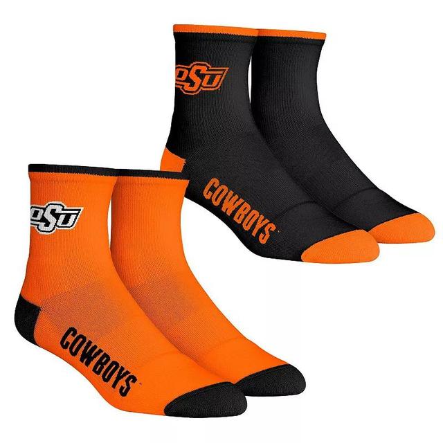 Mens Rock Em Socks Oklahoma State Cowboys Core Team 2-Pack Quarter Length Sock Set - Orange Product Image