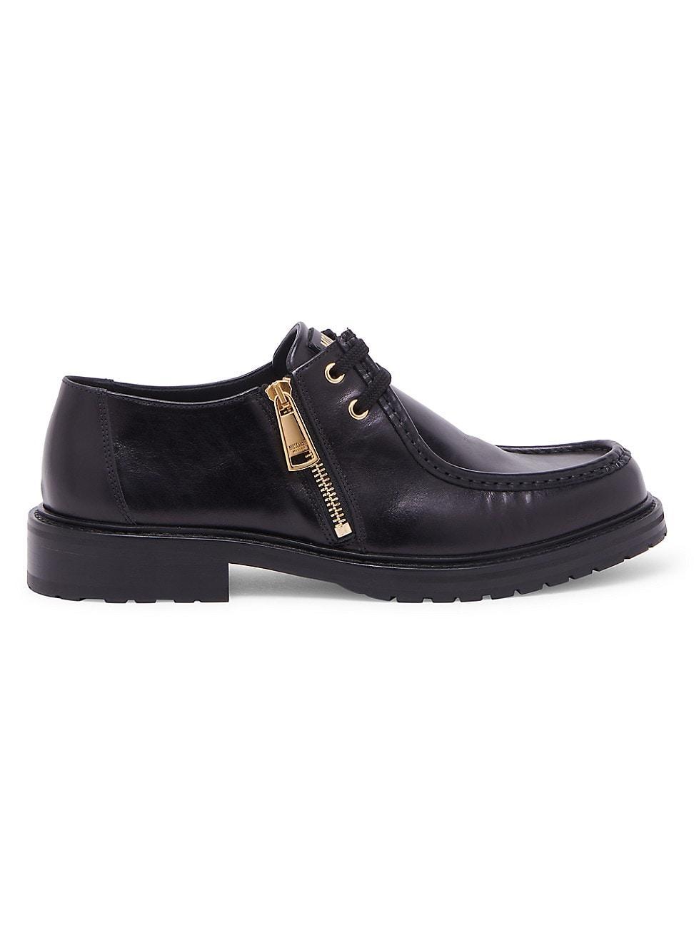 Mens M. Shoe Leather Zipper Loafers Product Image