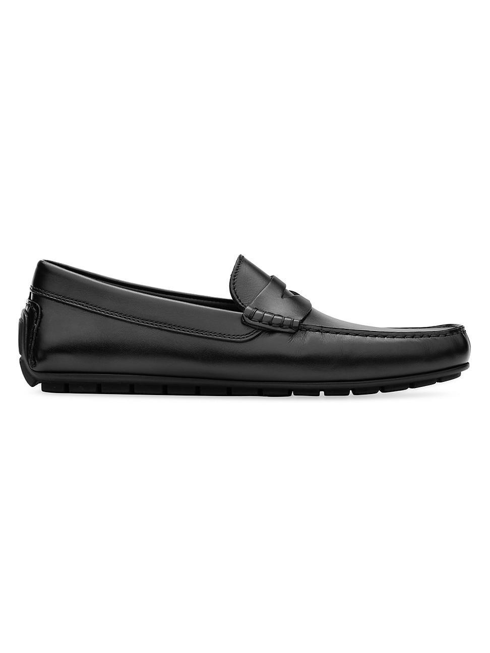 Mens Suede Loafers with Python Trim Product Image