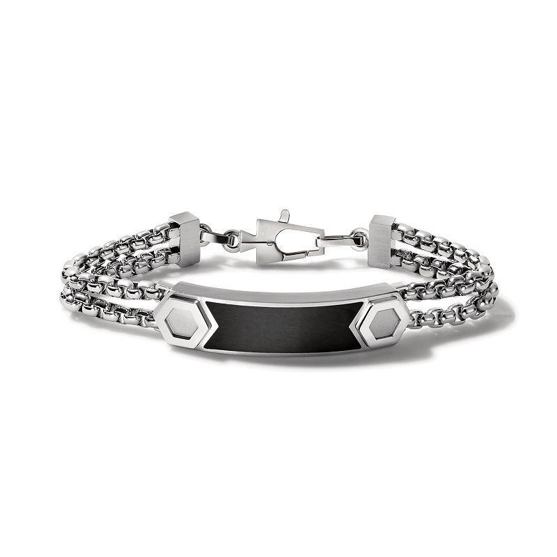 Bulova Mens Precisionist Stainless Steel ID Link Bracelet Silver Product Image