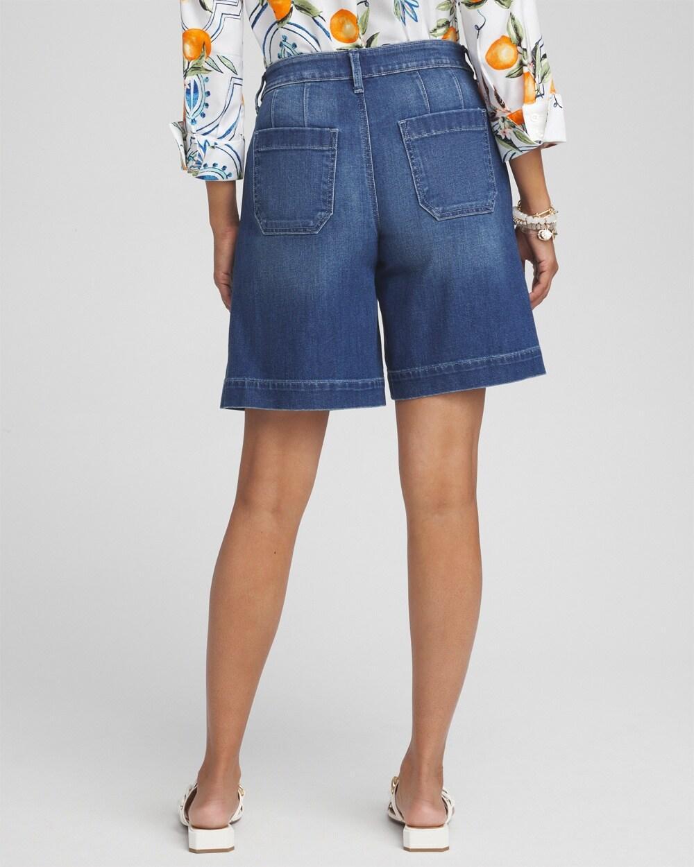 Denim Trouser Shorts Product Image