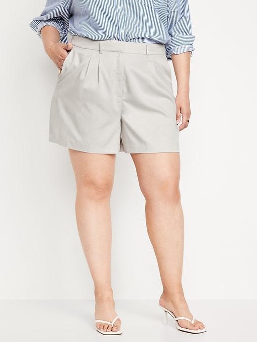 Extra High-Waisted Taylor Trouser Shorts -- 5-inch inseam Product Image