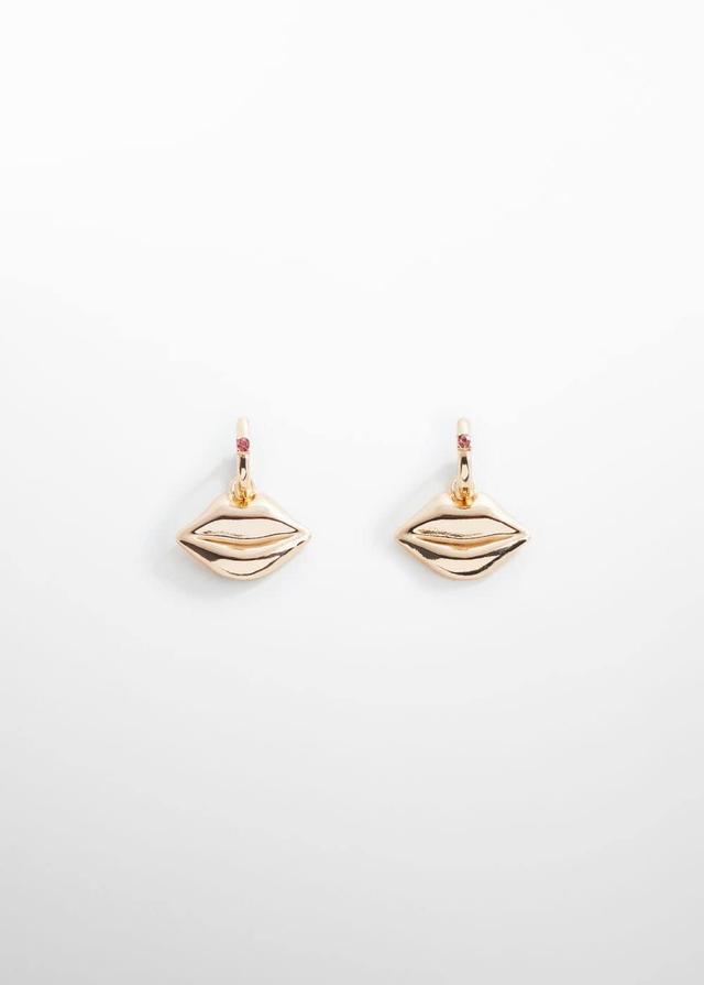 MANGO - Detachable lips earrings - One size - Women Product Image