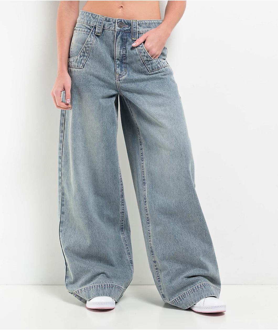 A.LAB Analog Star Blue Wash Flare Jeans Product Image