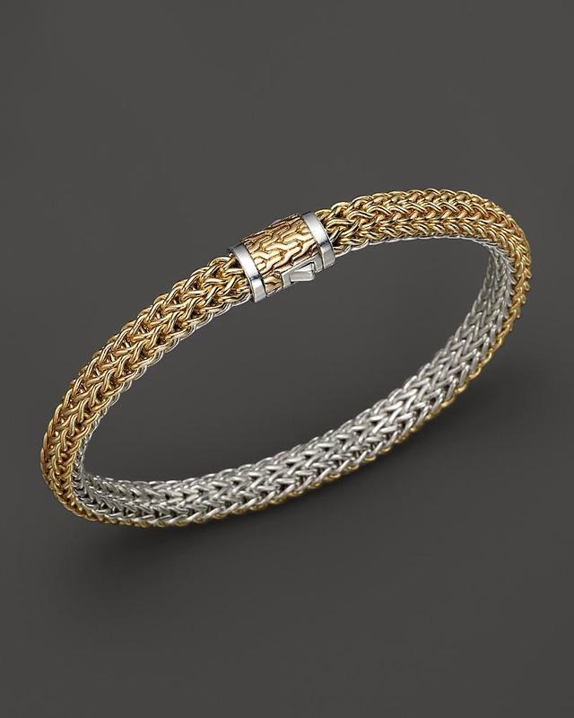 Womens Classic Chain 18K Gold & Sterling Silver Reversible Bracelet Product Image