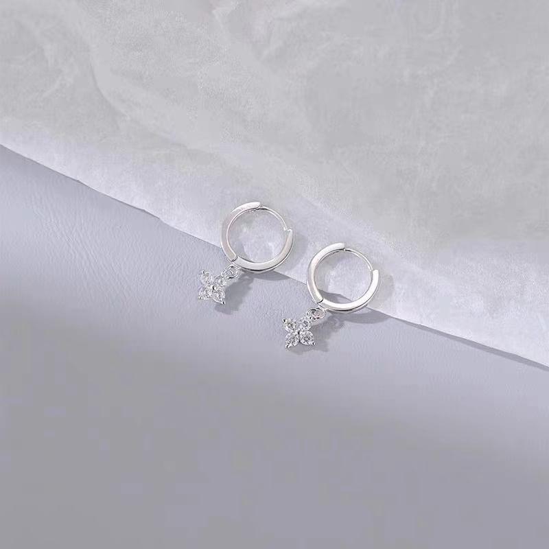 Sterling Silver CZ Drop Earring Product Image