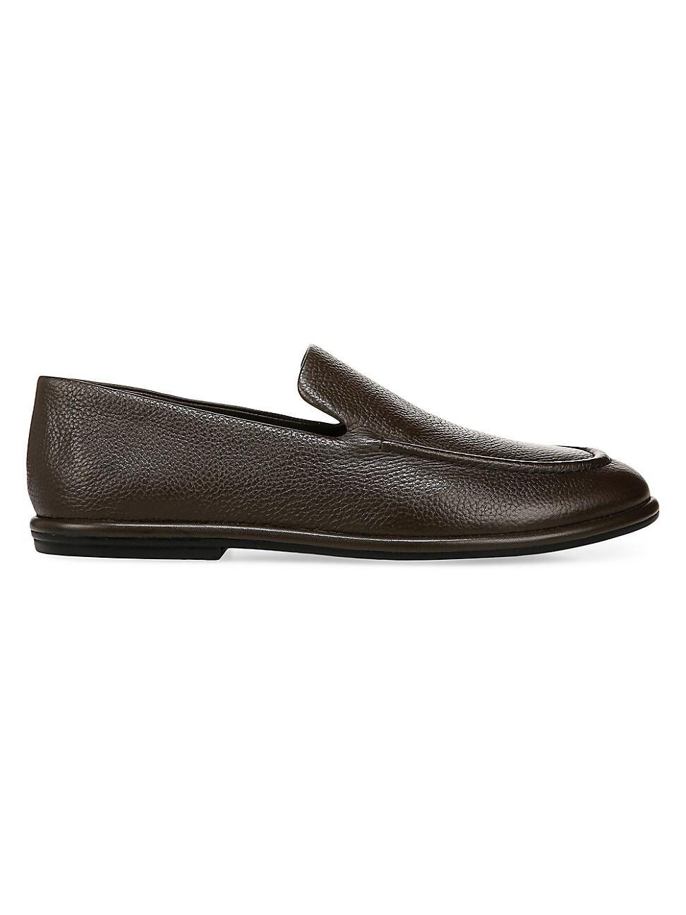 Mens Hann Pebbled Leather Loafers Product Image