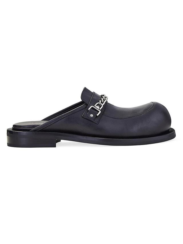 Mens Chain Leather Mules Product Image