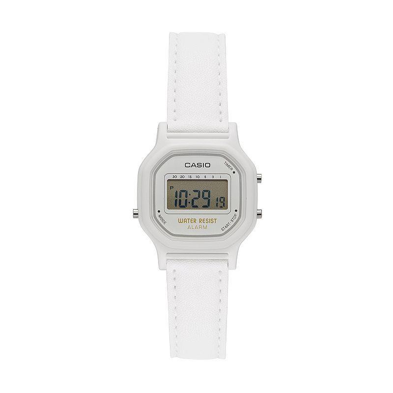 Casio Womens Classic Digital Chronograph Watch, White Product Image