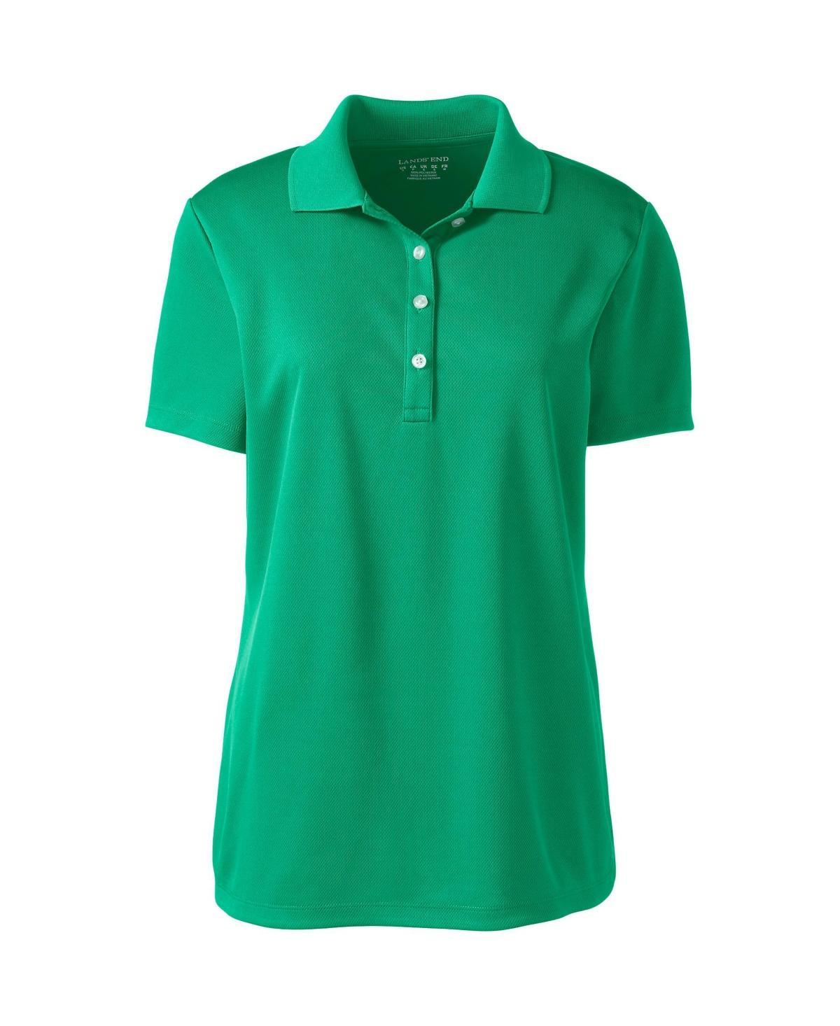 Womens Lands End Short Sleeve Solid Active Polo Shirt Product Image