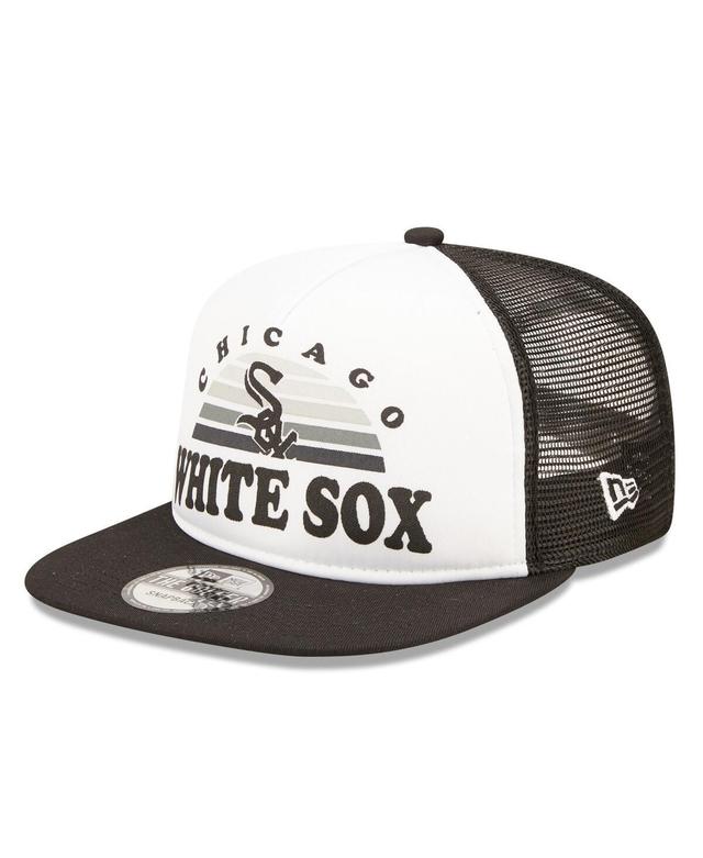 Mens New Era White/Black Chicago White Sox Gradient Golfer 9FIFTY Snapback Hat Product Image