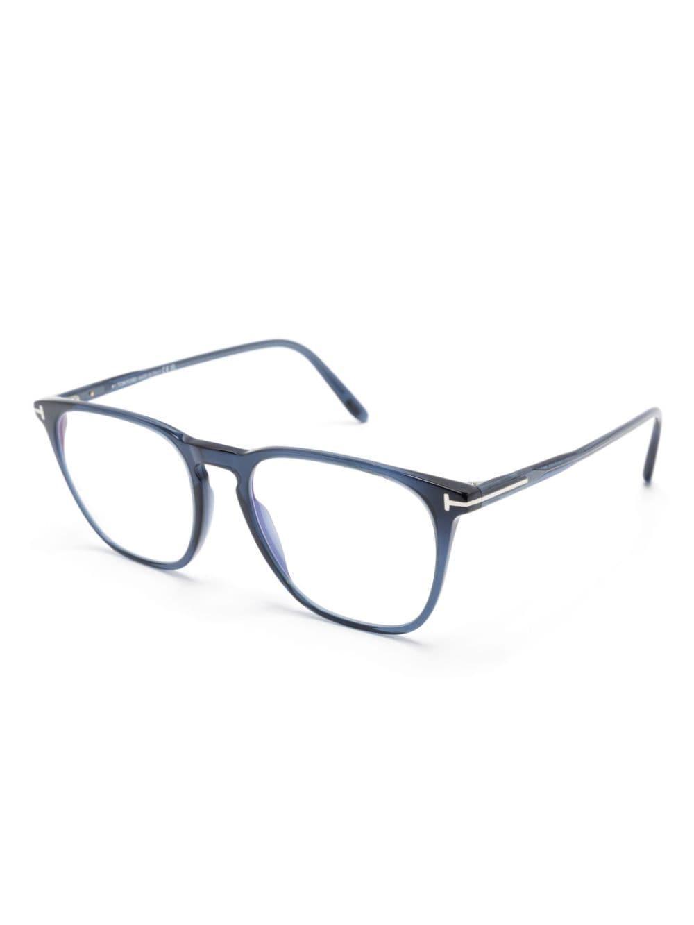 Wayfarer-frame Glasses In Blue Product Image