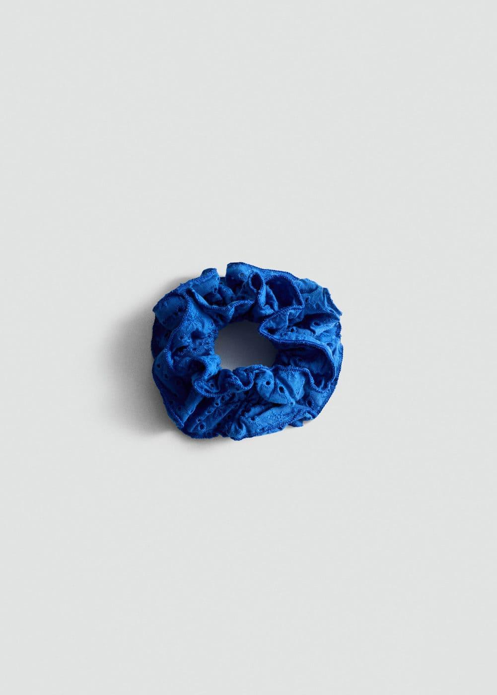 MANGO - Embroidered maxi scrunchie - One size - Women Product Image